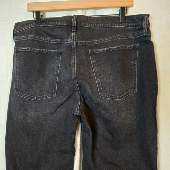 Old Navy jeans womens 14P black boyfriend loose relaxed mid-rise - Picture 4 of 9